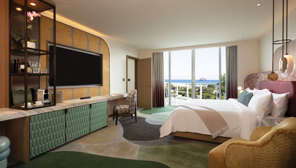 A king standard room at the resort. A king standard room at the resort.