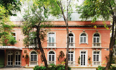 The Casona Roma Norte's grand mansion, or casona, is a protected historical building, down to its signature pink exterior.