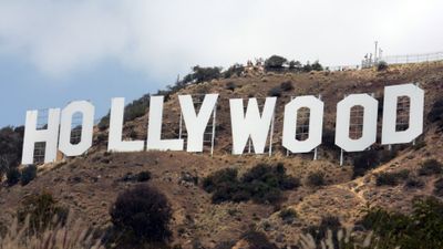The iconic Hollywood sign is intact. AI-generated images showing the sign in flames went viral on social media.