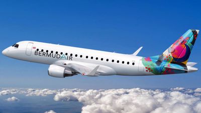 BermudAir flies Embraer E175 and E190 regional aircraft in a two-class configuration.