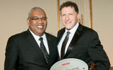 Gary Sadler of Unique Vacations with Travel Weekly's Arnie Weissmann.