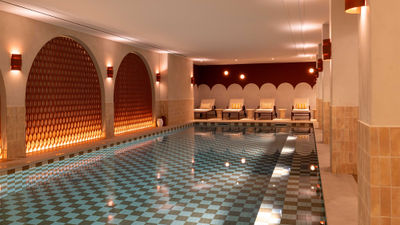 The indoor pool and spa take their inspiration from the ancient Romans, who once inhabited the neighborhood.
