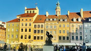 A statue of a mermaid, said to be the city's protector, in Warsaw's Old Town Square.