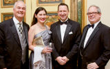 Holland America Line's Charles Dunwoody and Eva Jenner, Goldring Travel's Eric Goldring and Signature Travel Network's Brian Holmberg.