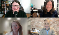 Clockwise from top left: Travel Weekly editors Jamie Biesiada and Rebecca Tobin; Jack Ezon of Embark Beyond; and Laura Worth, an Embark advisor and owner of Art & Travel.
