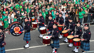 Dublin goes all out for St. Patrick’s Day with a massive parade and enthusiastic onlookers.