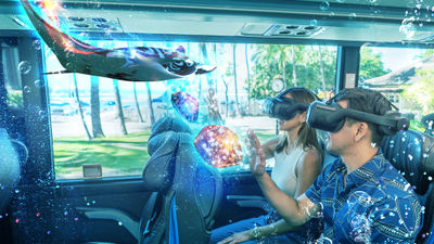 Visitors will experience an XR (cross reality) experience as they watch and learn about the sights outside their windows.