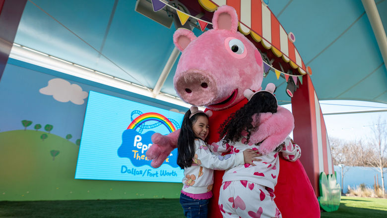 Peppa Pig meets young guests at her eponymous theme park in the Dallas-Fort Worth area.