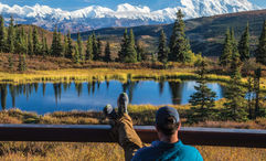 The view of the backcountry from Camp Denali, a wilderness lodge that's been in operation since before Alaska became a state.