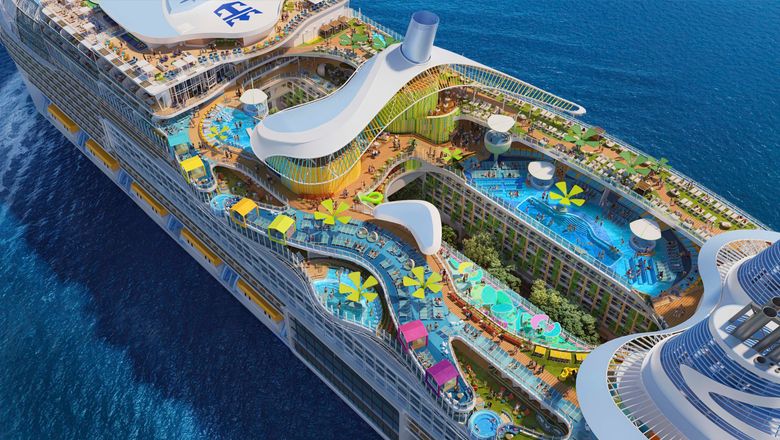 A rendering of the Chill Island neighborhood on Star of the Seas.