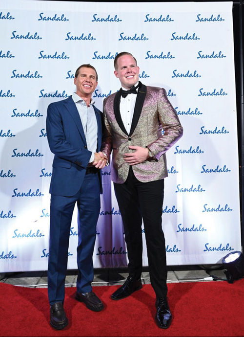 Sandals executive chairman Adam Stewart (left) with Addison Jaynes. Sandals executive chairman Adam Stewart (left) with Addison Jaynes.