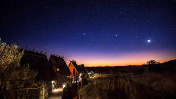While stargazing, guests at South Africa's Xaus Lodge hear stories about how celestial navigation shaped migration routes and ancient survival techniques.