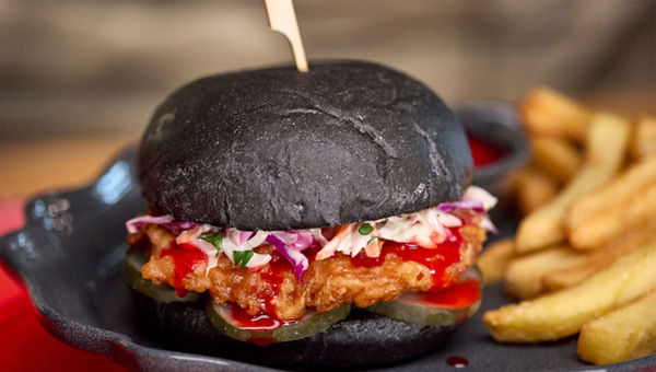 The “Blood” Orange Chicken Sandwich at Das Stakehaus. The “Blood” Orange Chicken Sandwich at Das Stakehaus.