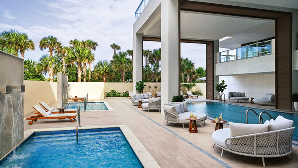 The Amrit Ocean Resort features the Aayush Hydrothermal Experience, a co-ed, indoor-outdoor hydrotherapy circuit. The Amrit Ocean Resort features the Aayush Hydrothermal Experience, a co-ed, indoor-outdoor hydrotherapy circuit.