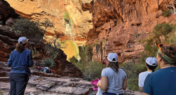 A Wildland Trekking tour group visiting Grand Canyon National Park.