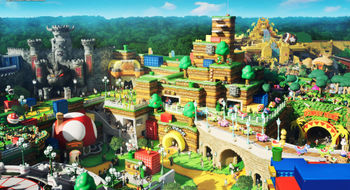 Universal's rendering of Super Nintendo World at Epic Universe.