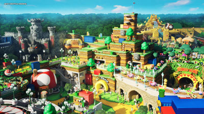 Universal's rendering of Super Nintendo World at Epic Universe.