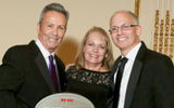 Travel Weekly's Bruce Shulman, left, and Paula Hayes and Scott Nisbet of the Globus Family of Brands.