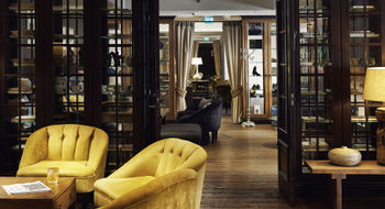 The lobby bar at the Hotel Haven in Helsinki.