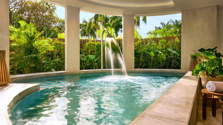 The hydrotherapy gardens at the Kilolani Spa at the Grand Wailea, A Waldorf Astoria Resort.